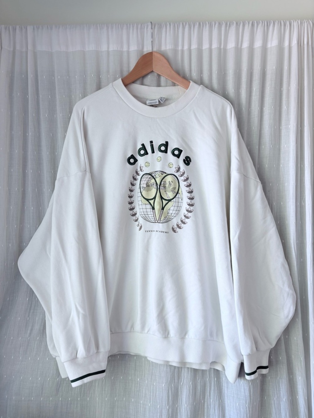 Adidas Originals "Tennis Academy" Oversized Crewneck Sweatshirt